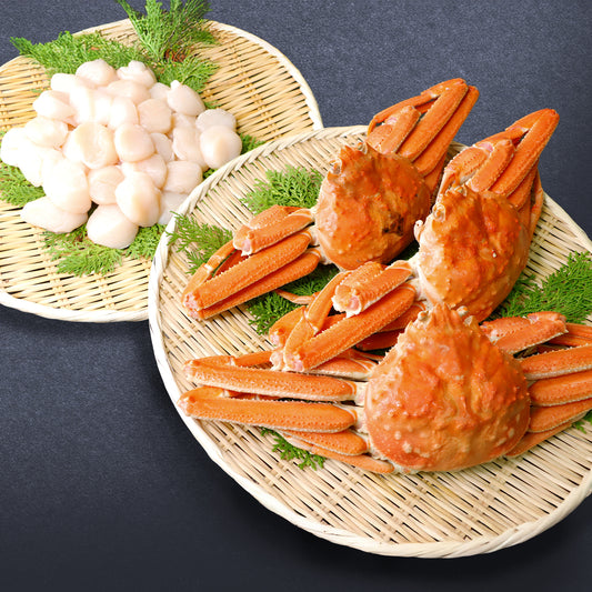 【華やか海鮮セット】大ズワイガニ姿＋北海道産ホタテ（3kg）
